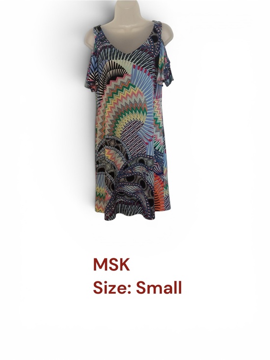 MSK Dresses & Skirts - MSK Gorgeous Multicolor Cold-Shoulder Summer Print Dress SMALL #CL
